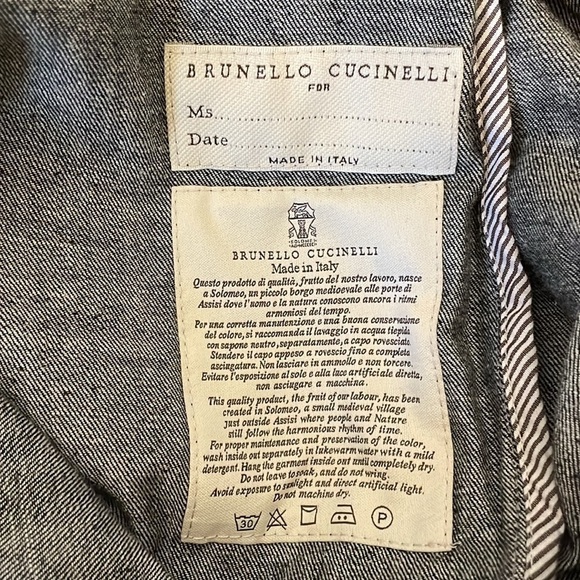 Brunello Cucinelli Women Pull On Baggy Molini Pants Size 12 Cotton Preppy - Picture 12 of 17